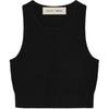 Essentials Waffle Sport Tank Vintage Black Women Tops 192HO257221FW