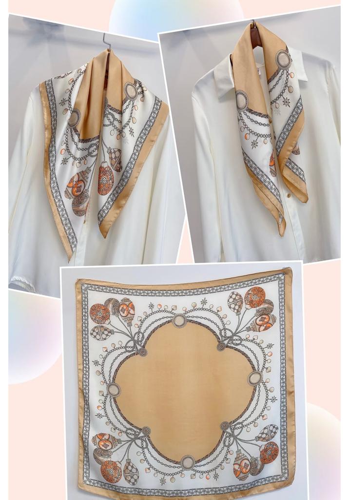 European and American silk scarves retro-printed paisley pattern 71 square scarf bag head versatile scarf