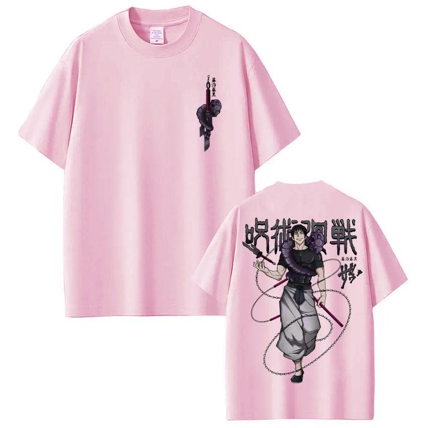 Heta Anime Jujutsu Kaisen Fushiguro Toji Grafiska T-shirts Herr Kvinnor Harajuku Vintage T-shirt Överdimensionerad Bomull Casual Kortärmad