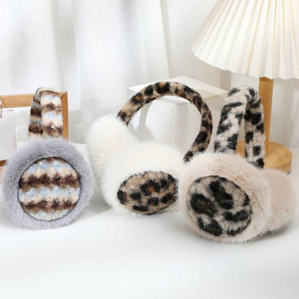 Thicken Warm Earflaps Foldable Cute Ear Cover Lightweight Plushes Earmuffs Holiday Gifts