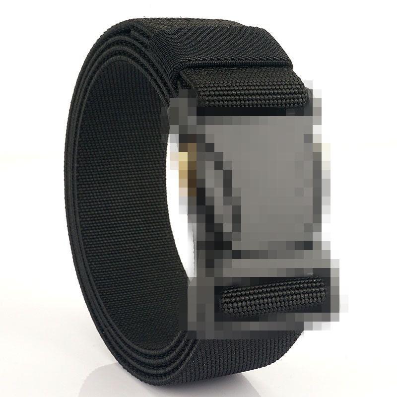 New Unisex Canvas Tactical Belt - No Metal Buckle, Woven Design, Ideal for Military Training.