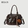 Ladies Messenger Bag Simple Casual Retro Pleated Shell Bag Large Capacity