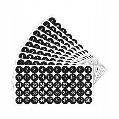 Stickers 1-100 Numbers Numbers Black Marking Numbering 5 Sheets 500 Pcs