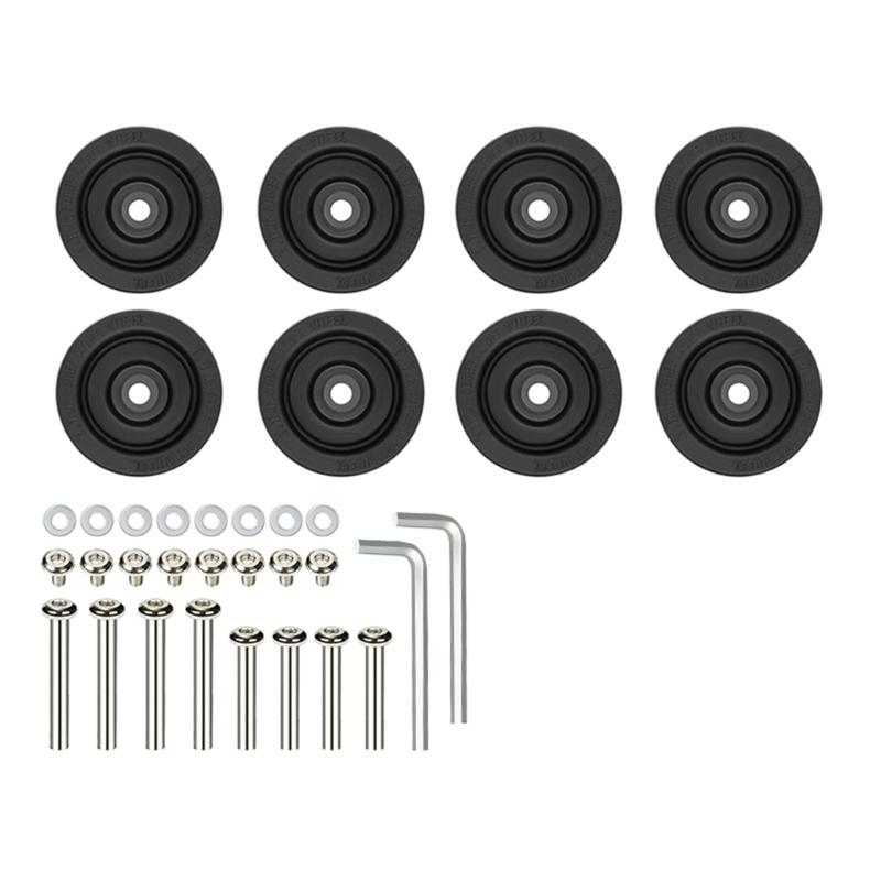 

8PCS Quiet Rolling Suitcase Wheels Practical Plastic Replacement Set Easy Installation Universal Compatibility