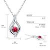 Lala Christie Women's Ruby Droplet Necklace in PT900 Platinum (lp102-0005-pt)