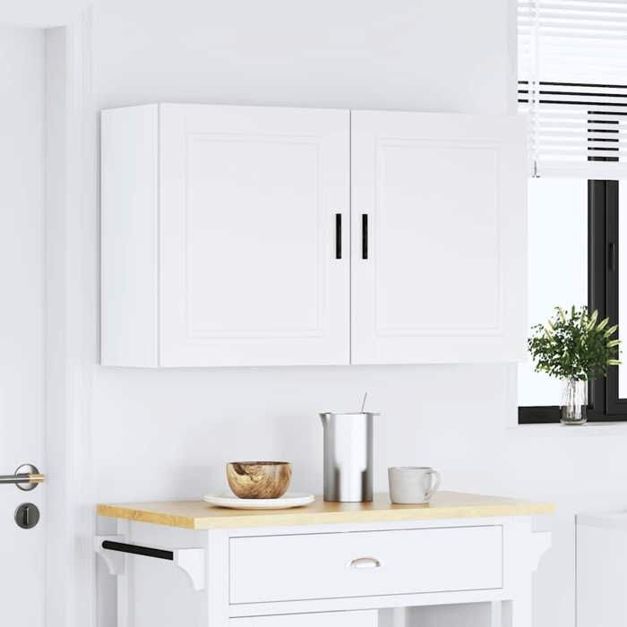 VidaXL Armoires murales de cuisine 2 pcs Porto blanc bois d'ingénierie, meuble mural de cuisine, armoire pour mur de 854038
