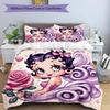 3pcs Duvet Cover Set (1*Duvet Cover + 2*Pillowcase, Without Core),Sexy Doll Print Bedding Set, Bedroom Decor, All‑Season, Birthday Gift