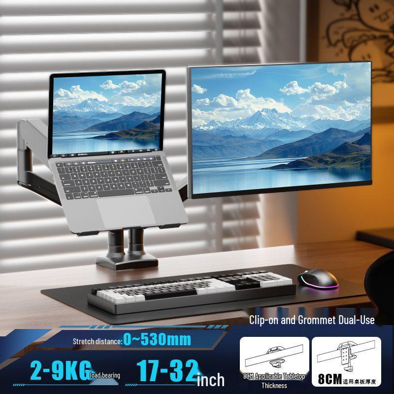 Dual Screen Cantilever Laptop & Monitor Stand