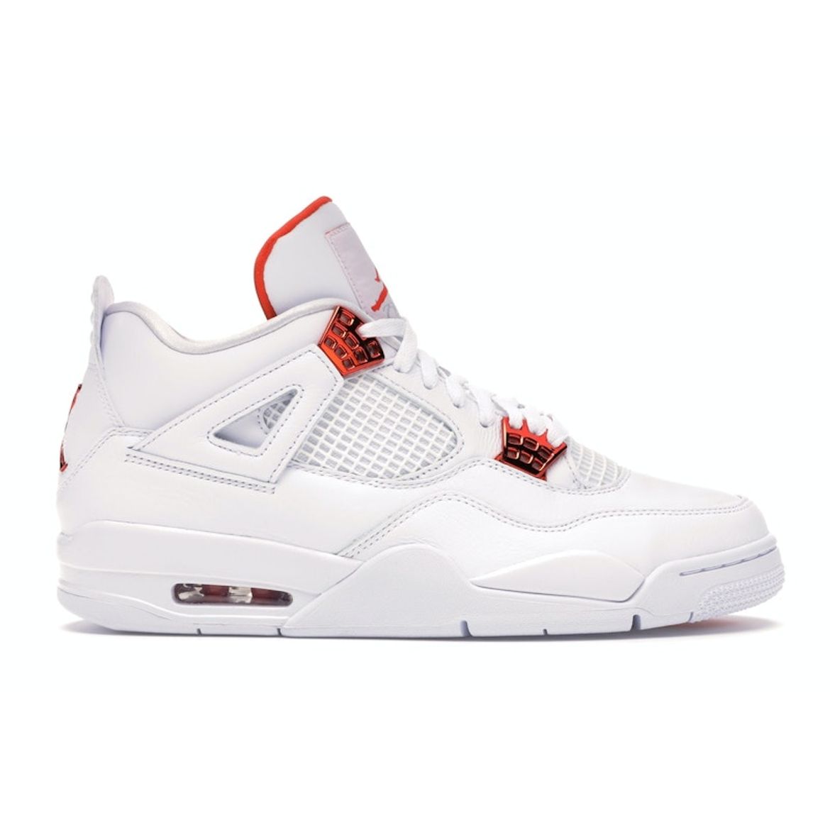 

Air Jordan 4 Retro Orange Metallic Unisex Sneakers White Total-Orange Metallic-Silver CT8527-118 42.5