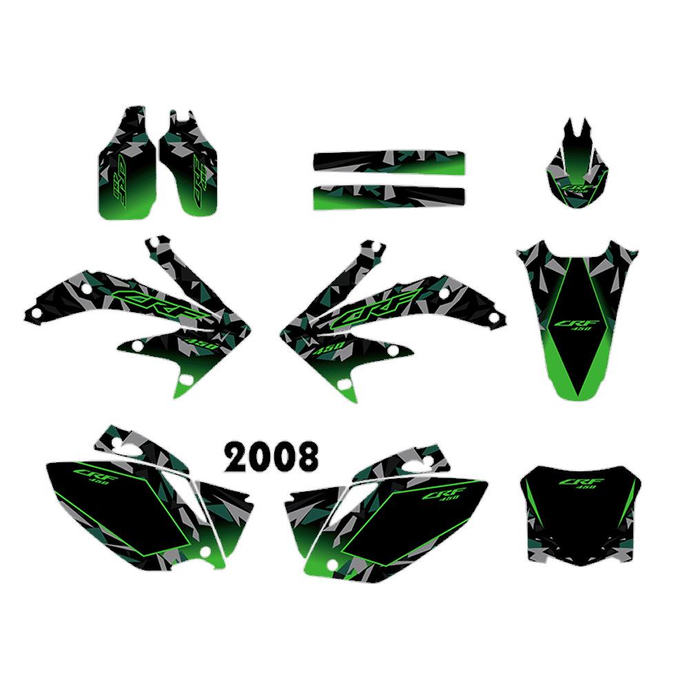 CRF450R 2005-2008 Terénní motocykl Kompletní sada samolepek