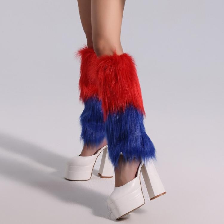 Faux Furs Leg Warmer Winter Warm Furs Boot Cuffs Cover,Party Costumes Shoe Cover