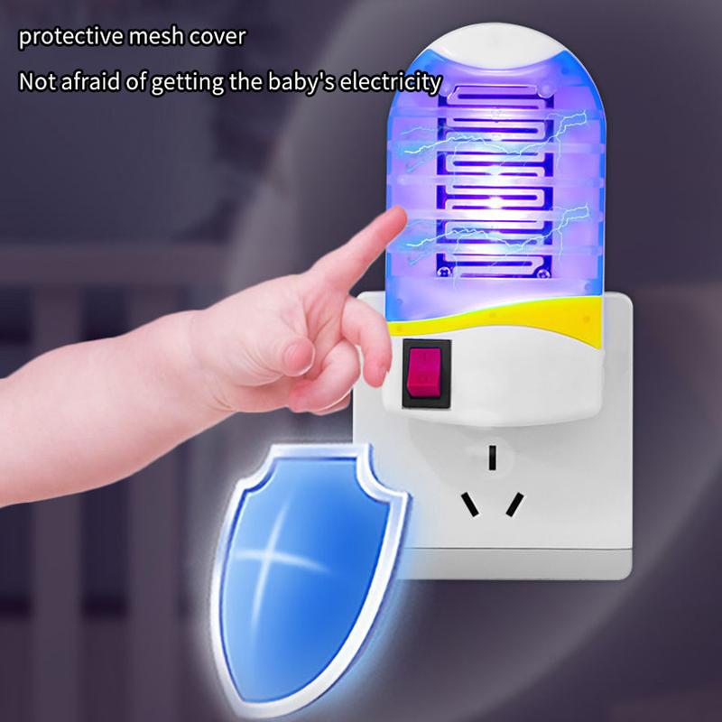 Lampa proti komárům Elektrická LED past na mouchy Zapper Lapač hmyzu Odpuzovač Zapojení do zásuvky Domácí Ložnice Tichá Lampa proti komárům