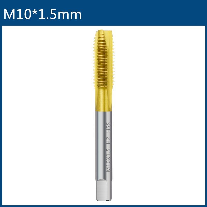 HSS Titanium Coating Screw Tap Drill Bit M2 M2.5 M3 M3.5 M4 M5 M6 M8 M10 M12 Metric Straight Flute Thread Tap Hand Tools Thread Lock3
