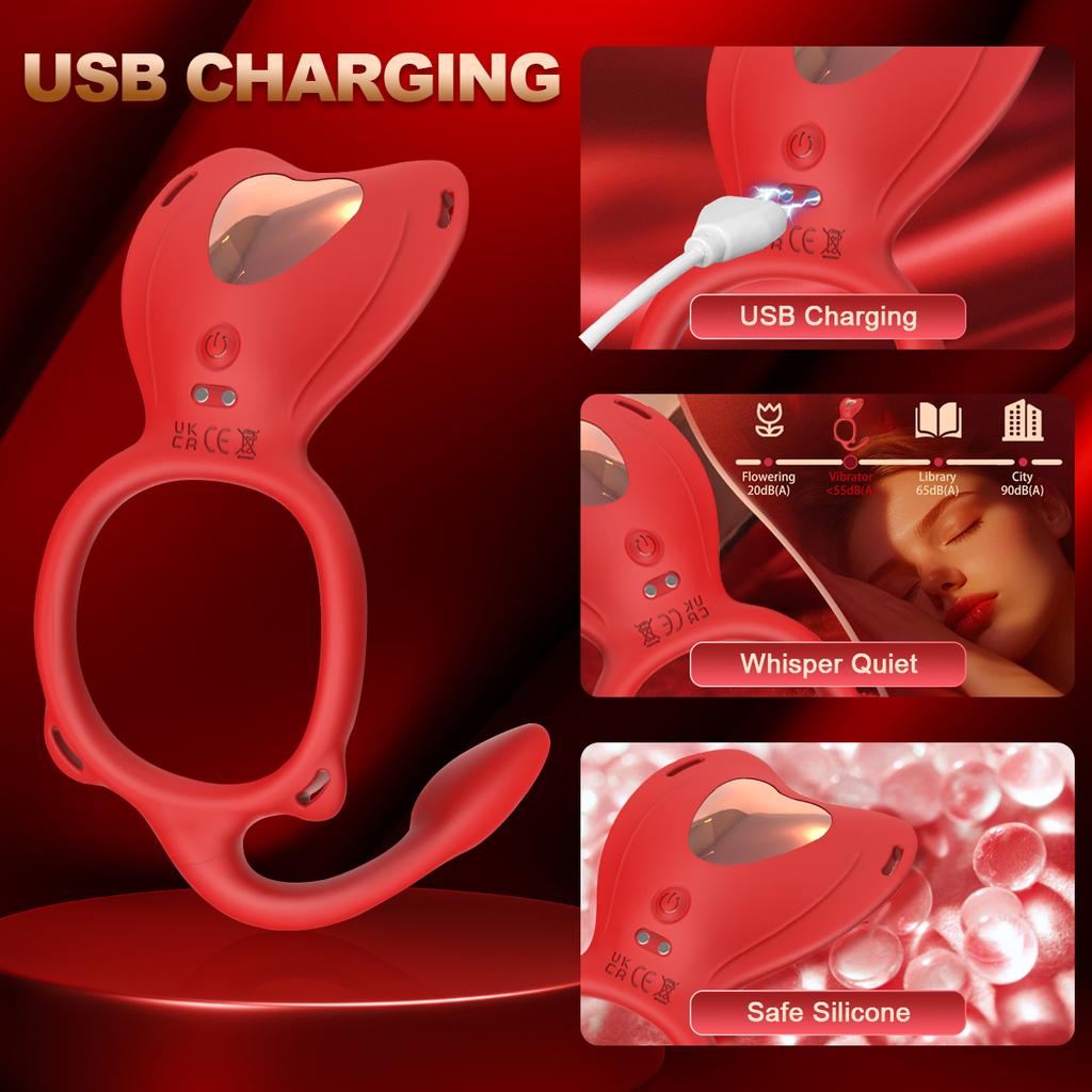 Remote Control 10 Mode Vibrating Anal Plug Wearable Female Clitoral Stimulator Male Penis Ring Delayed Ejaculation Adult Sex Toy