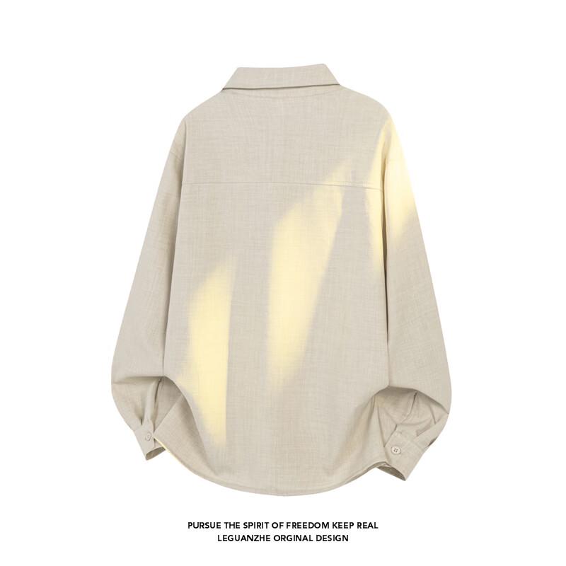 Wassup Sohot Men's Faux Linen Long-Sleeve Casual Shirt