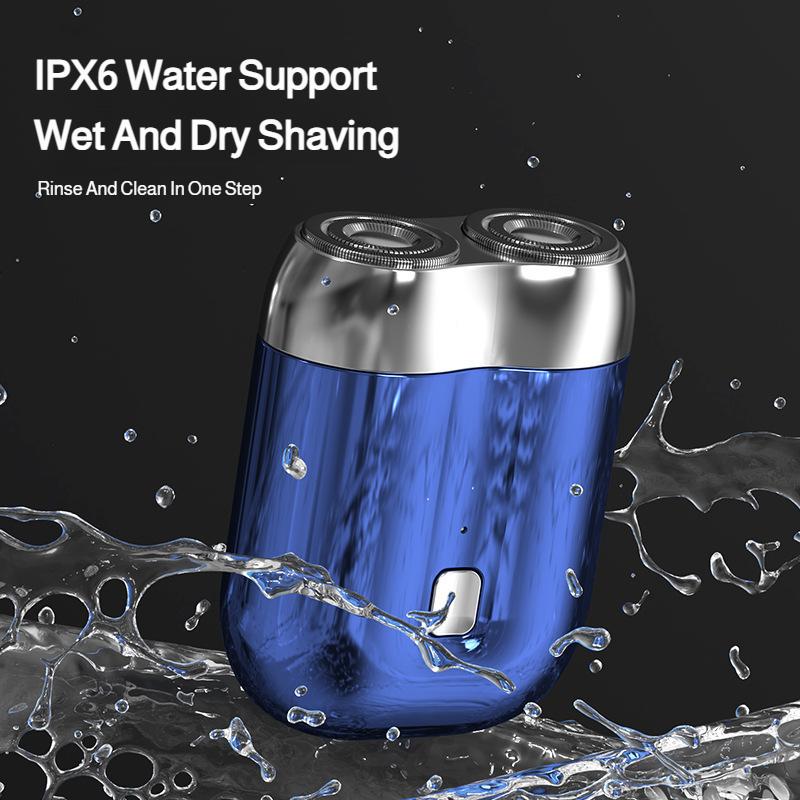 Portable Electric Razor Men's Usb Rechargeable Razor Washable Double Head Mini Shaving Razor Suitbale for Daily&travel Use