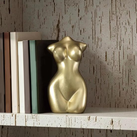 Yousheng Vase Ornament, Women Figure Shape Vase for Flower Arrangement Decoration, Bedroom Living Room Balcony Garden Windowsill Home