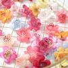 10/20Pcs 4cm Silk Peach Blossom Petals Simulation Cherry Blossom Flowers Heads for Home Room Dceor Bridal Wedding Decoration