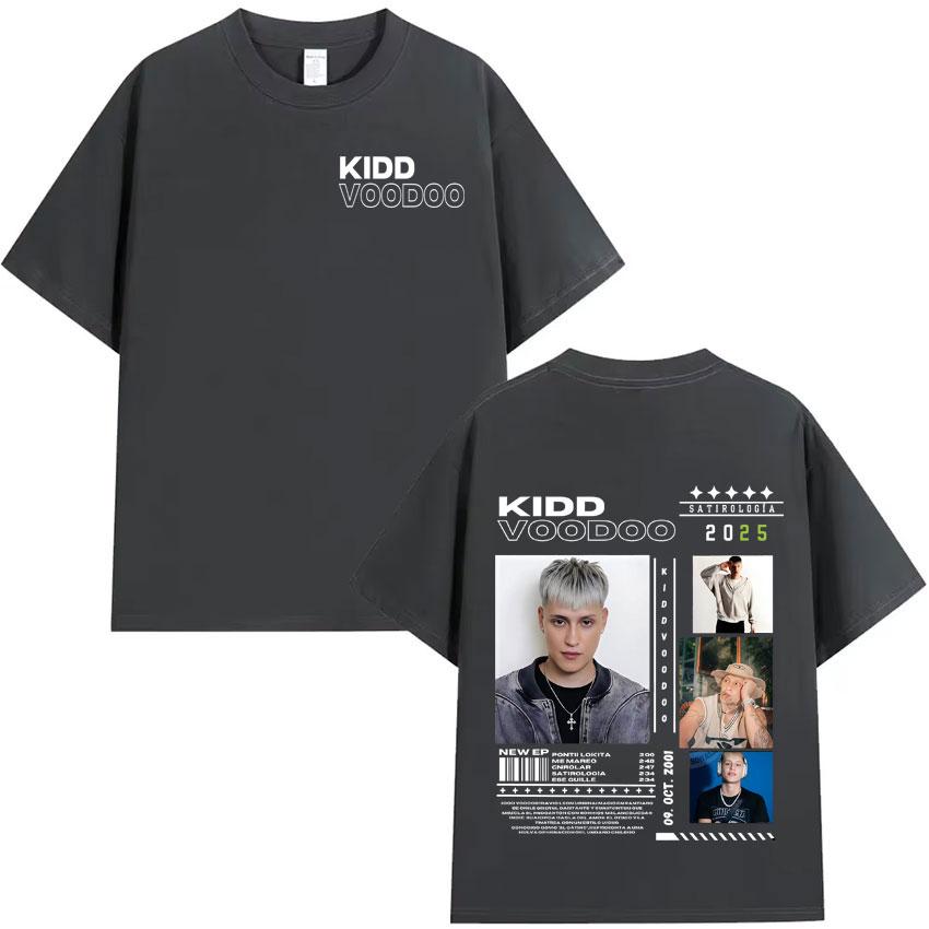 Singer Kidd Voodoo New Album Merch 2025 Fashion Oversized Tshirt Summer Mens Women Clothing Aesthetic Cotton Tshirt Streetwear