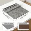 Silicone Coffee Tamping Pad with Textured Work Area, Recessed Tool Holders, Coffee Bean Pattern, and Loose Grounds Control for Brewing