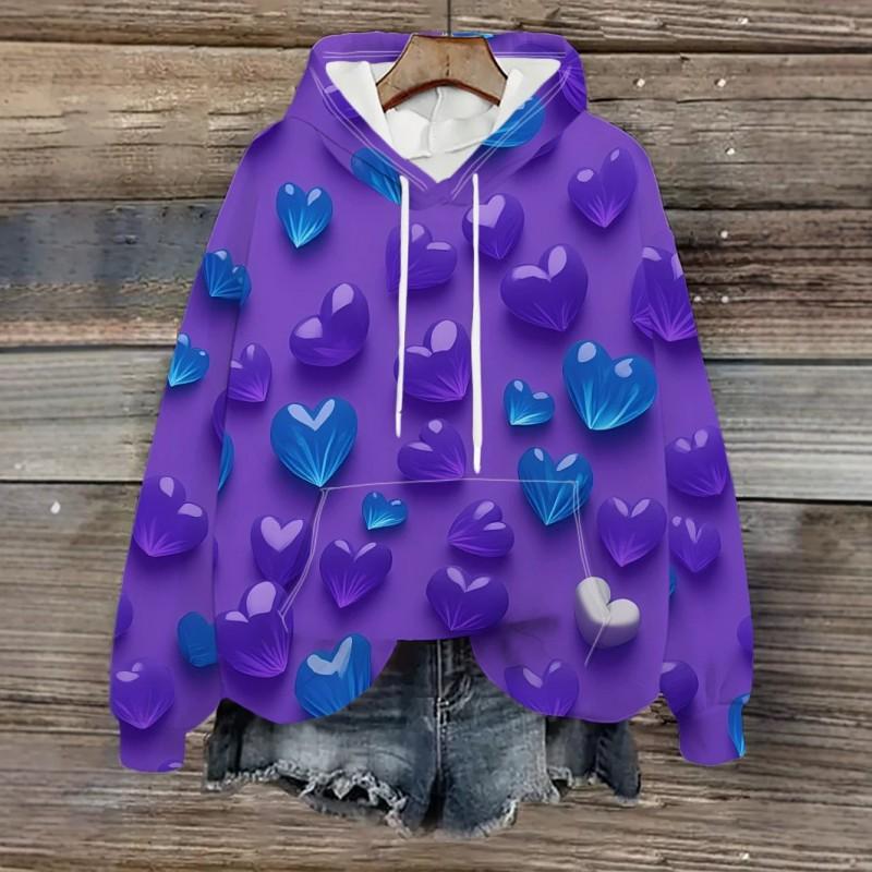 Womens Oversized Hooded Sweatshirt With Cartoon Animal Print Casual Streetwear Top Fall 2025