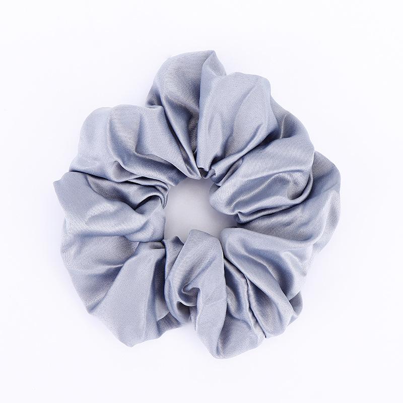 Einfarbiges Haargummi-Set für Damen, Satin, matt, Satin, Farbe, Tanga, Blumen-Haarschmuck, Stall, Nachtmarkt