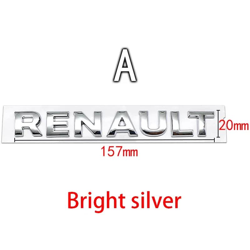 

2026 Hot For Renault Hub Caps For Renault Megane 2 3 4 RS Grand Scenic Clio Captur Duster Trafic Logan 3D ABS car Letter Rear ta хакі