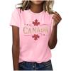 Women's Fashion Casual Maple Leaf Print Top