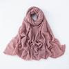 47 Colors Winter Hijab Fluffy Cotton Polyester Scarf Soft Pashmina Warm Neck Wrap Women Plain Fashion Cosy Shawl Shemagh