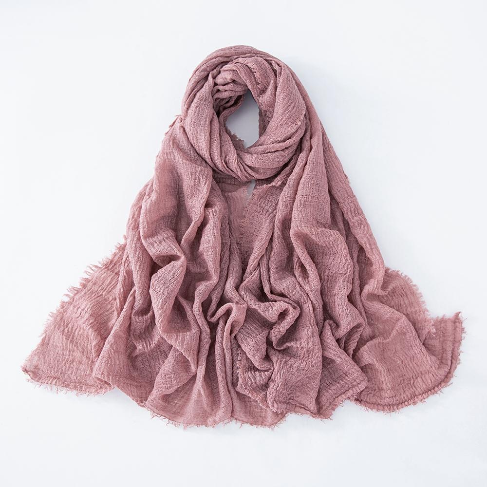 47 Colors Winter Hijab Fluffy Cotton Polyester Scarf Soft Pashmina Warm Neck Wrap Women Plain Fashion Cosy Shawl Shemagh