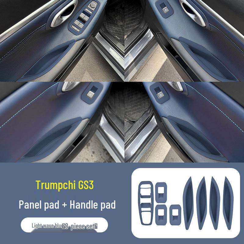 Trumpchi GS3 Center Console Accessory Set: Silicone Air Vent Pad, Wireless Charging Pad, Cup Holder Protector.