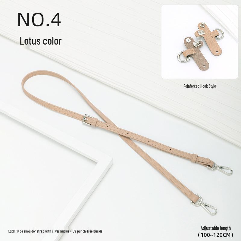 Longxiang Genuine Leather Mini Dumpling Bag with Wide Strap and No-Punch Buckle