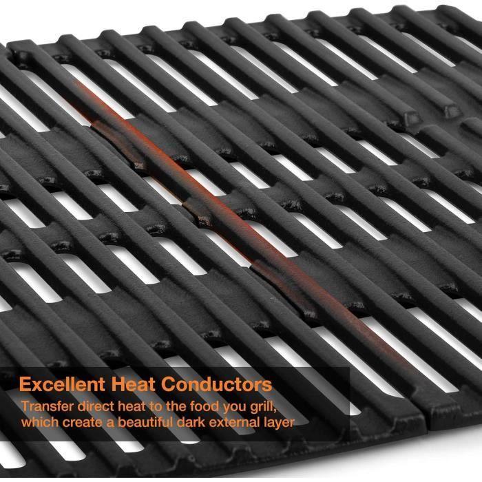 Cast Iron Cooking Grates for Weber Q300,q320,q3000,q3100,q3200 Series Gas Grill - Replacement Parts for Weber 7646