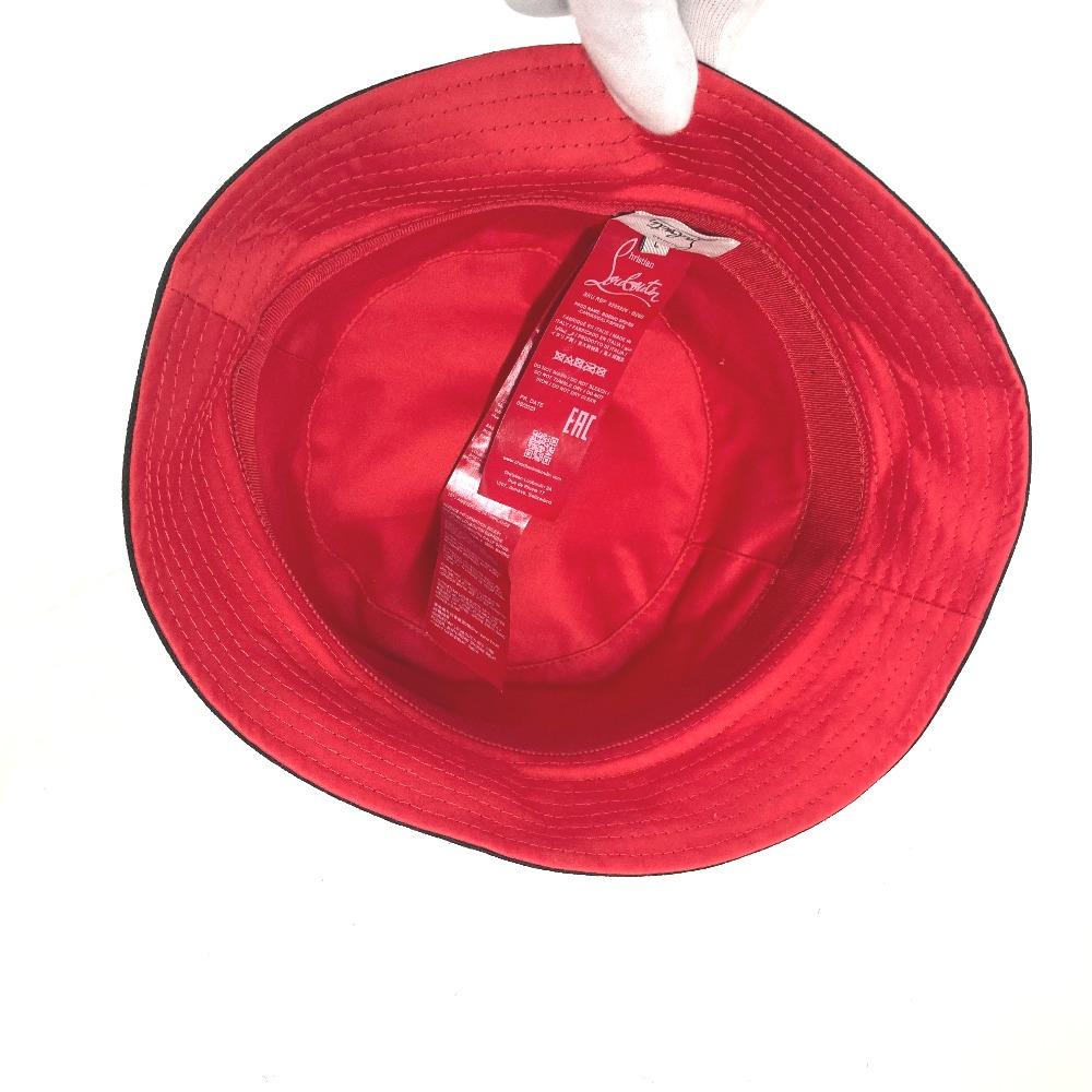 Christian Louboutin 3235326 Studs BOBINO bucket hat bob hat cotton Black Unused