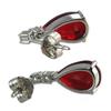 Les Trésors De Lily [P5024] - Silver Earrings 'Sissi' Red White Silver (rhodium Plated) - 18x8 Mm