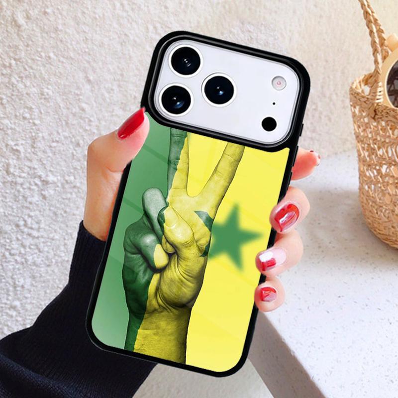 Senegal Flag Phone Case For iPhone 17 Air 16 15 14 13 12 11 Pro Max Plus