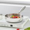 304 Stainless Steel Frying Pan Wok Non-stick Household Cooking Pot Egg Fried Steak Gas Stove Induction Saucepan Kitchen Cookware