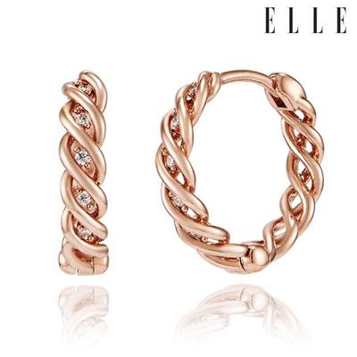 [ELLE Sieraden] 14K Rolled Cubic One-Touch Oorbellen (Verguld) ELGPEE485