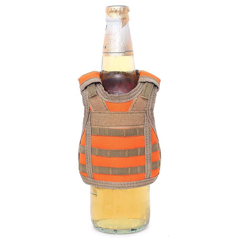 Beer Bottle Mug Decorative Sleeve Insulated Drop-proof Beer Mini Vest Tactical Antifreeze Water Bottle Protective Cover 4