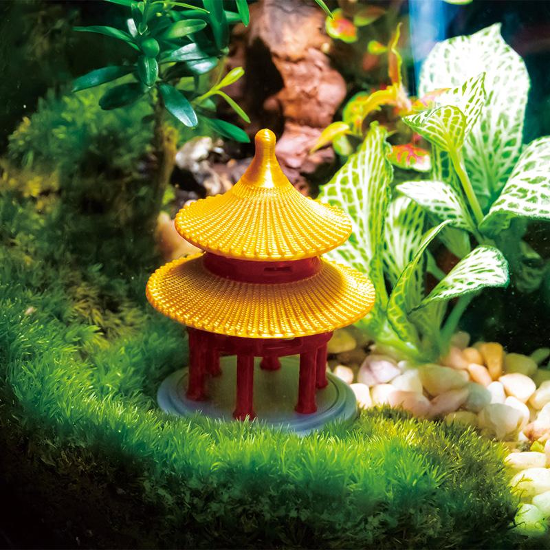 Chinese Pagoda Domed Pavilion Statue Ancient Building Model Japanese Decoration Miniature Rockery Aquarium Bonsai Ornament