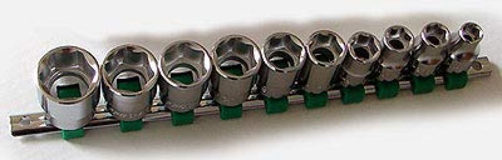 Flash Tool Parabolic Short Socket 10 1 Set Set, Hexagonal, 4SP-S10H, Pieces,