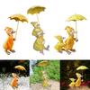 Duck Holding Umbrella Statue ,Garden Decor, Animal Sculpture, Resin Figurine for Lawn