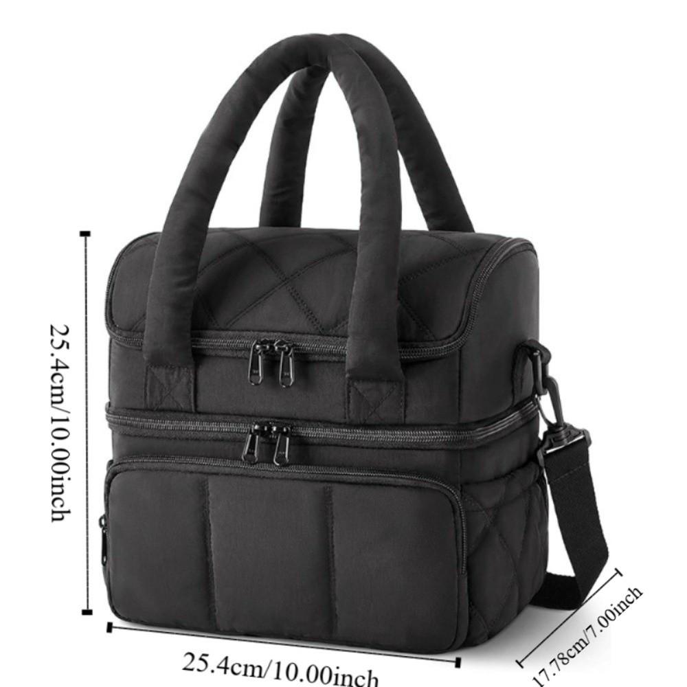Double Layer Picnic Bag Thickened Cooler Bag Portable Insulated Bag  Lunch Carrying