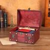 Traditional Wooden Storage Chest Dateless Locking System Compact Organizers Decorative Home Accent Storage Container