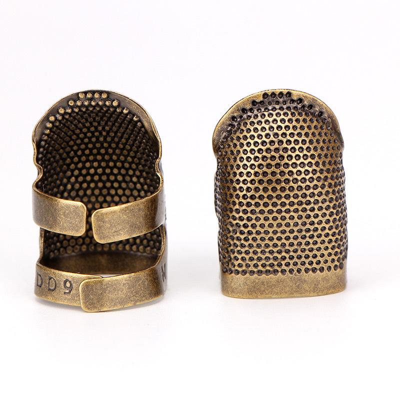 Adjustable Vintage Sewing Thimble, Handmade Non-slip Embroidery against Ring, Vintage Needle Presser Needle Hoop Finger Holder