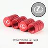 4PCS Car Wheel Tire Valve Cap Cover Airdust Waterproof For Lexus UX250h RX450h RX300 GX470 CT200h RX400h NX300h RX350 AEI1