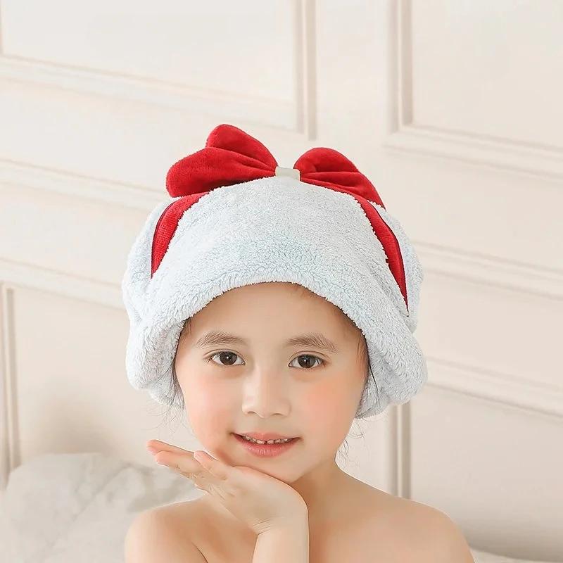 Cute Cartoon Animal Child Hair Towel Cap Drying Hat Quick-dry Microfiber Super Absorption Hair Twist  Kid Bath Hat Bathroom
