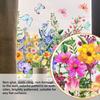 1PC PVC Removable Flower Window Stickers Daisy Tulip Butterfly Dragonfly Decorative Glass Stickers Static Stickers Home Decor