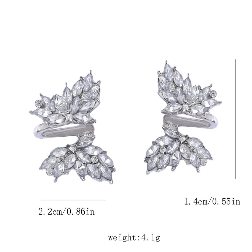 The New Korean Version of the Sparkling Diamond Butterfly Alloy Earrings Is a Light Luxury, High-end, Niche, Fashionable and Versatile Ear Accessory