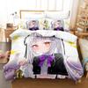 New Murasaki Shion Bedding Set Single Twin Full Queen King Size Bed Set Adult Kid Bedroom Duvet Cover Sets Anime Kawaii Girl Bed